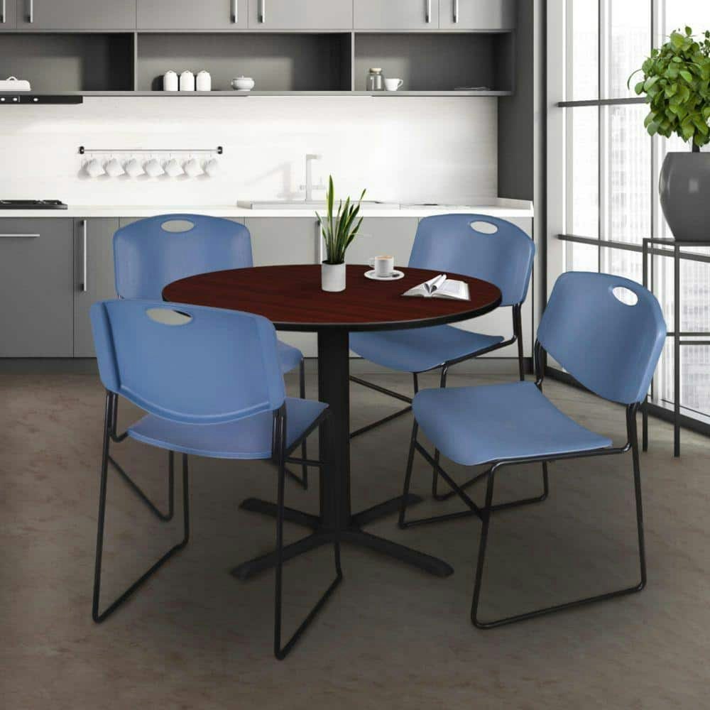 Cain 36-Inch Round X-Base Table and 4 Zeng Stack Chairs: $643.33 Cain 36-Inch Round X-Base Table and 4 Zeng Stack Chairs: $643.33