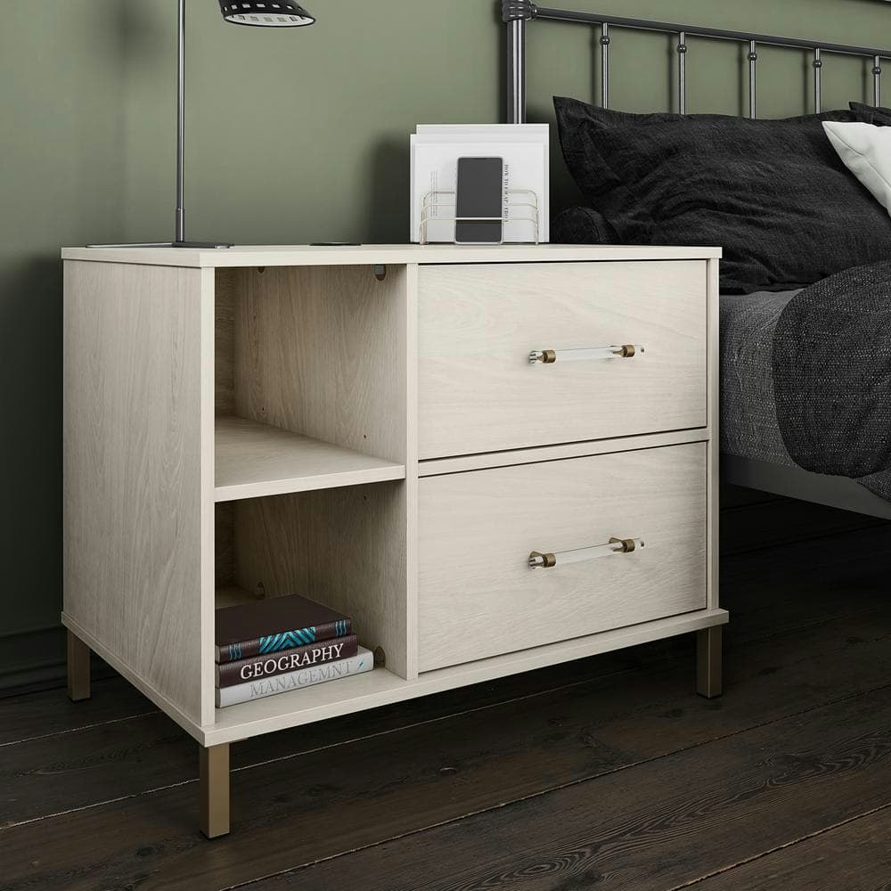 Kalissa Wide Nightstand with Wireless Charger: $164.38 Kalissa Wide Nightstand with Wireless Charger: $164.38