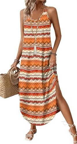 Women's Boho Floral Maxi Halter Summer Dress: $22.73