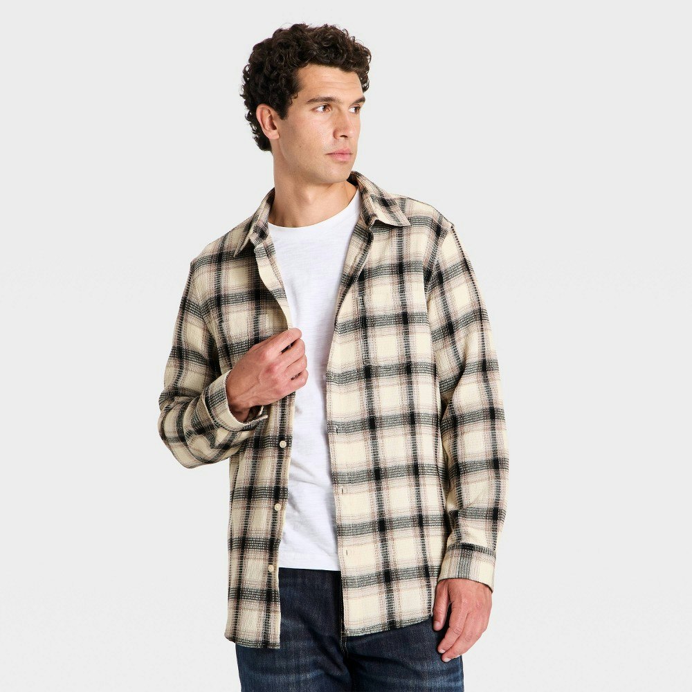 Goodfellow & Co Men's Denim Long Sleeve Plaid Button-Down Shirt: $35 Goodfellow & Co Men's Denim Long Sleeve Plaid Button-Down Shirt: $35