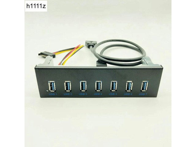 7-Port USB 3.0 5.25-inch Front Panel Hub: $33.62