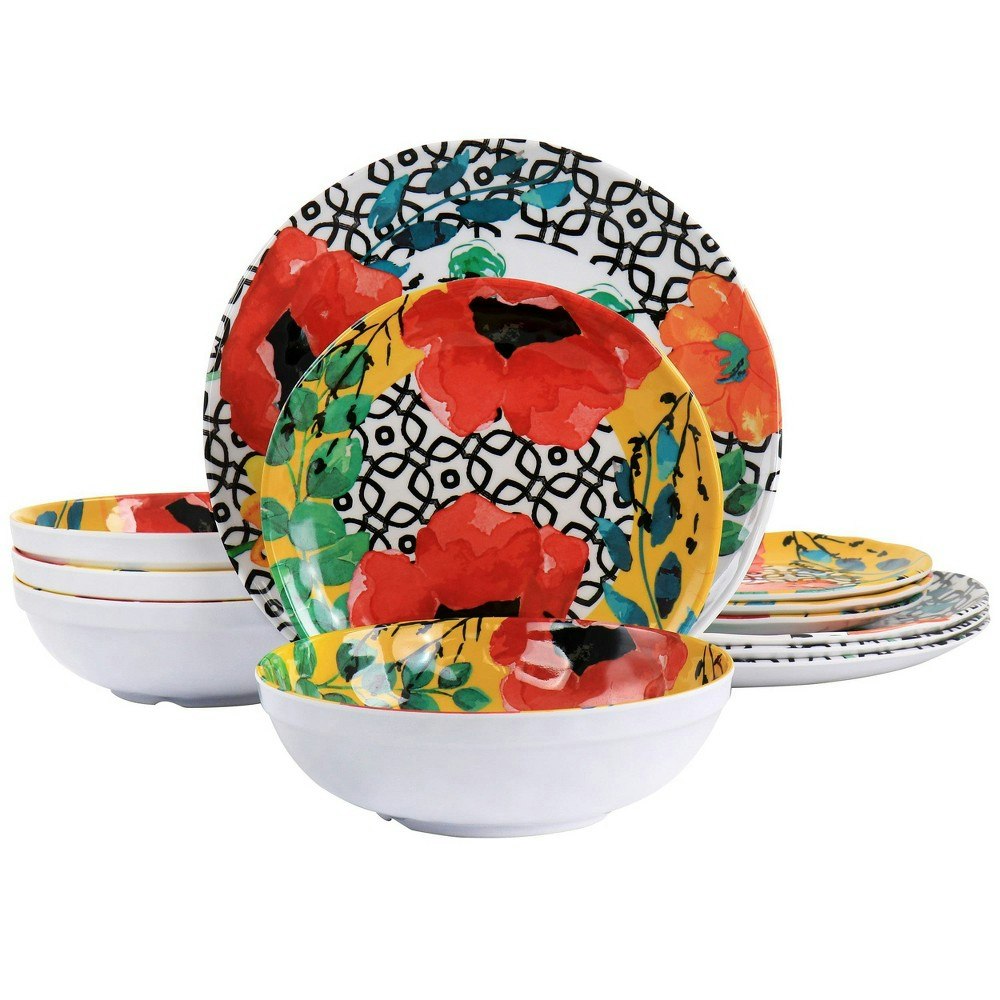 Elama 12-Piece Grace Melamine Dinnerware Set: $25.99 Elama 12-Piece Grace Melamine Dinnerware Set: $25.99