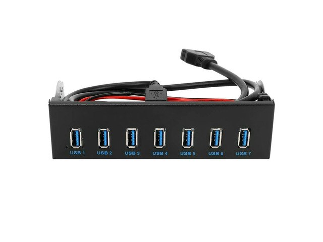 Ruth's Sister 7-Port 5Gbps USB 3.0 5.25-Inch Drive Bay Front Panel: $26.48