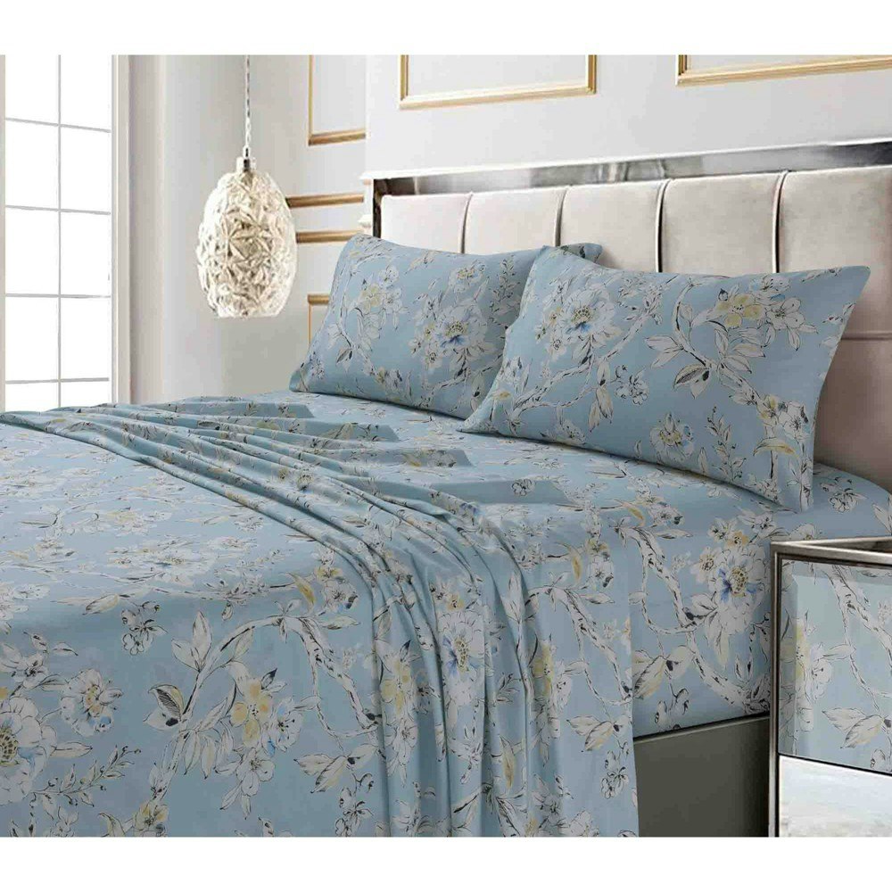 Tribeca Living Twin 300 Thread Count Printed Sateen Sheet Set: $54.99