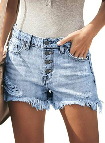 Modarani Women's Distressed Denim Shorts: $22.39