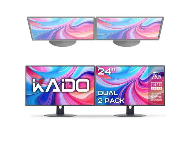 24-inch 1080p 75Hz Monitor 2-Pack: $303.99 24-inch 1080p 75Hz Monitor 2-Pack: $303.99