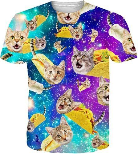 Raisevern Men's Graphic Taco Cat T-Shirt: $14.99 Raisevern Men's Graphic Taco Cat T-Shirt: $14.99