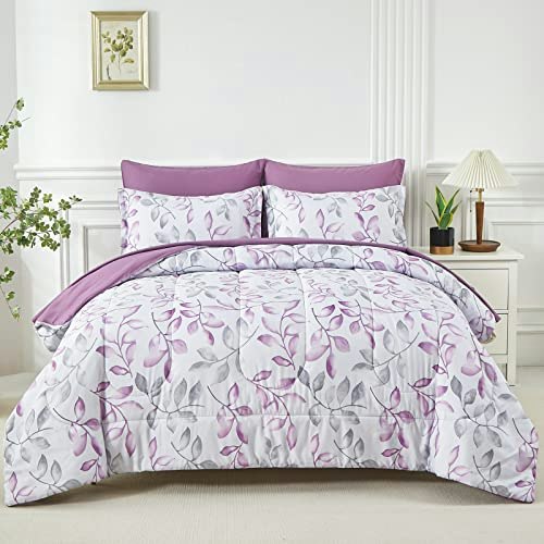 Yogeneg 7-Piece Botanical Queen Comforter Set: $48.44 Yogeneg 7-Piece Botanical Queen Comforter Set: $48.44