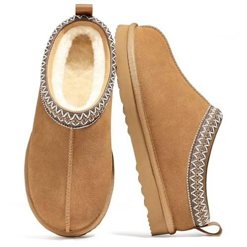 Bebealy Women's Suede Fuzzy Slippers: $42.98