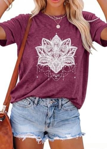 Yexipo Women's Short Sleeve Graphic T-Shirt: $8.48 Yexipo Women's Short Sleeve Graphic T-Shirt: $8.48