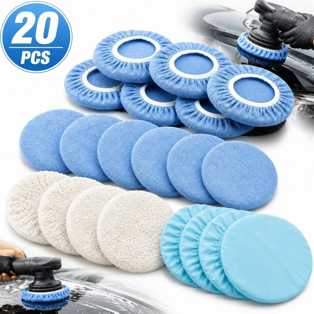 Emlimny 5-6 Inch Car Orbital Polisher Bonnet Pad 20-Pack: $14.99