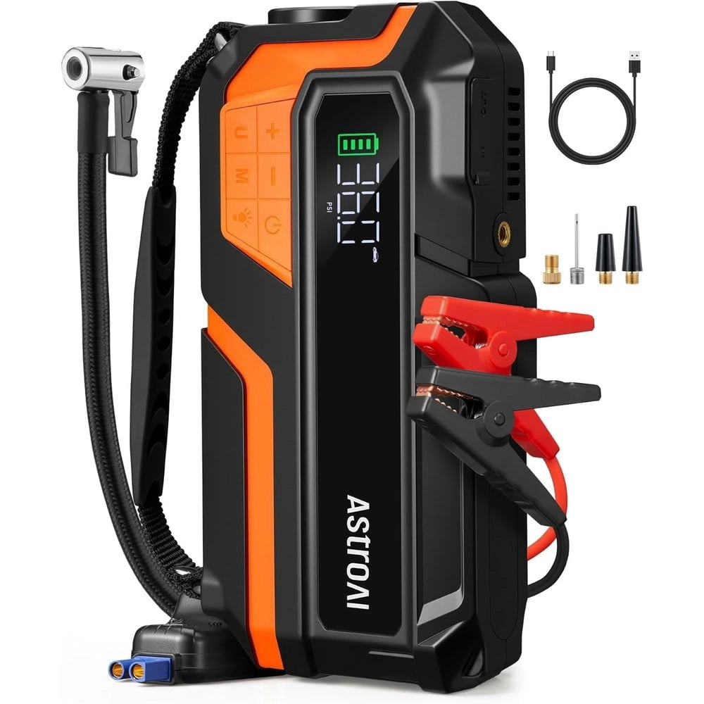 AstroAI M12 6,000A Jump Starter and 150-PSI Air Compressor: $59.99 AstroAI M12 6,000A Jump Starter and 150-PSI Air Compressor: $59.99