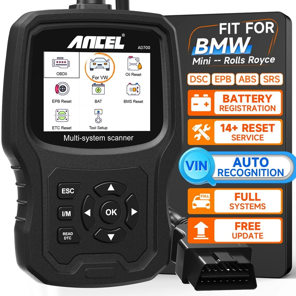 Ancel AD700 OBD2 Full System Diagnostic Scanner: $99.99