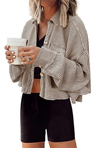 Panadila Women's Waffle Knit Cropped Cardigan: $30.59 Panadila Women's Waffle Knit Cropped Cardigan: $30.59