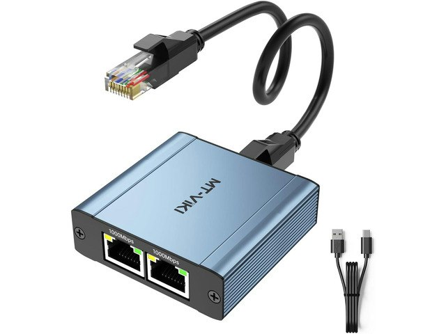 MT-VIKI 1-to-2 Gigabit Ethernet Splitter: $25 MT-VIKI 1-to-2 Gigabit Ethernet Splitter: $25
