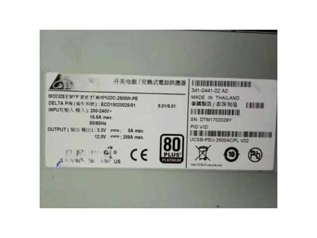 Cisco UCSB-PSU-2500ACPL 2,500W Power Supply: $365.20 Cisco UCSB-PSU-2500ACPL 2,500W Power Supply: $365.20