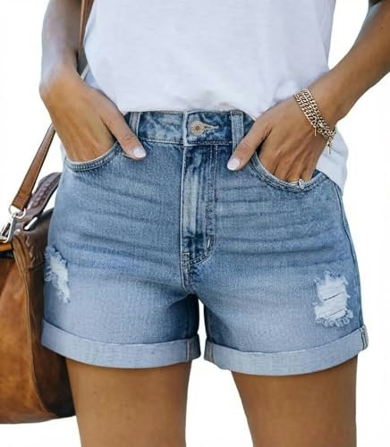 Modarani Women's High-Waist Ripped Denim Shorts: $22.39 Modarani Women's High-Waist Ripped Denim Shorts: $22.39