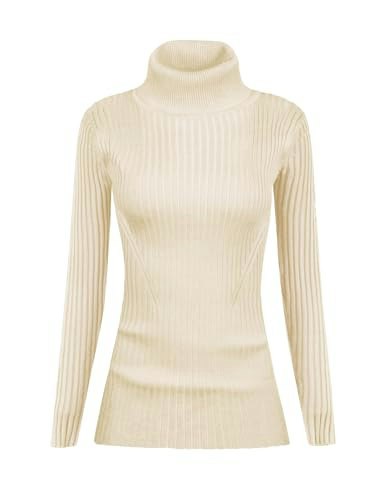 V28 Women's Stretchable Turtleneck Long Sleeve Slim Fit Sweater: $30.50 V28 Women's Stretchable Turtleneck Long Sleeve Slim Fit Sweater: $30.50