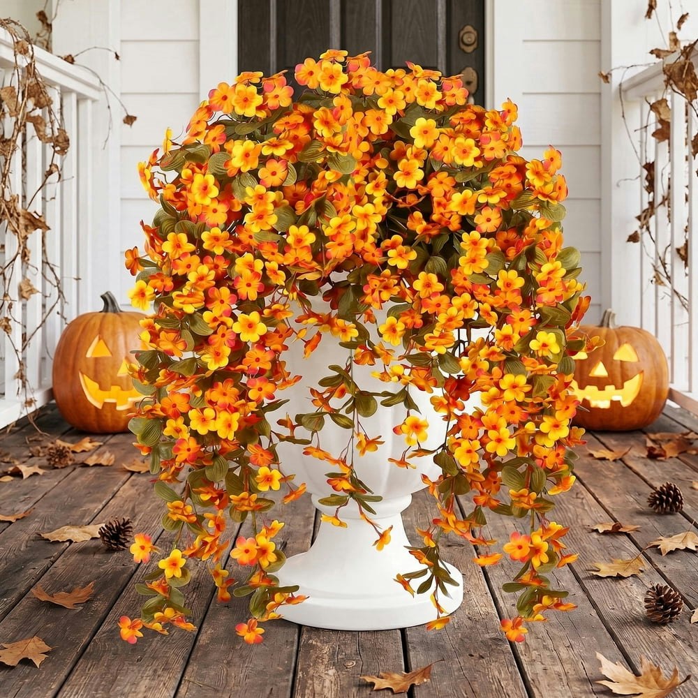 AcerichFad Artificial Silk Fall Hanging Flowers 2-Pack: $15.99 AcerichFad Artificial Silk Fall Hanging Flowers 2-Pack: $15.99