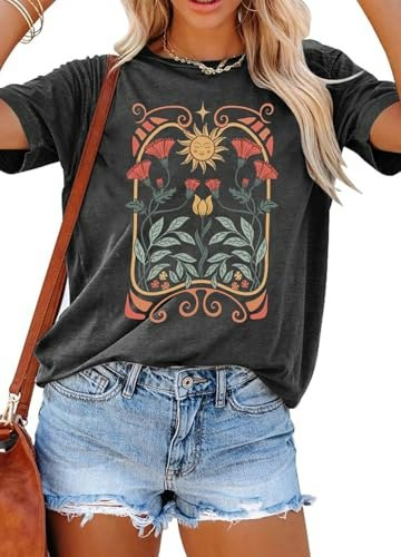Yexipo Women's Short Sleeve Graphic T-Shirt: $10.95 Yexipo Women's Short Sleeve Graphic T-Shirt: $10.95