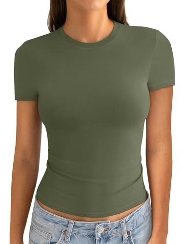 EasyGala Women's Cotton Crew Neck Short Sleeve Crop Top: $11.68 EasyGala Women's Cotton Crew Neck Short Sleeve Crop Top: $11.68