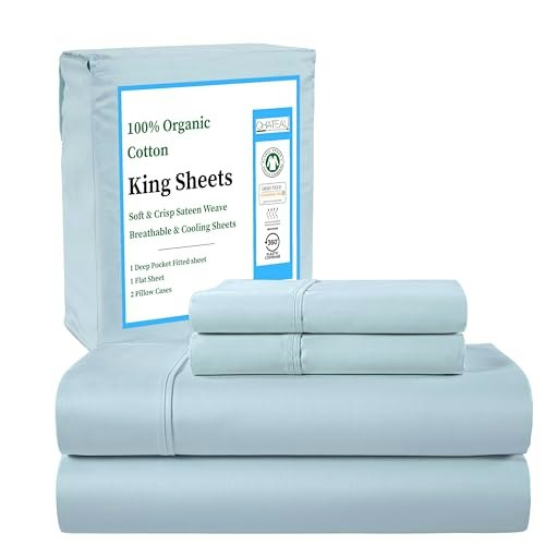Chateau Home Collection Organic Cotton King Sheet Set: $22.98