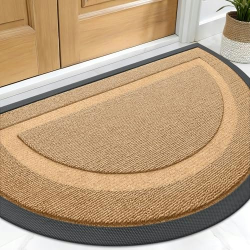 Olanly 29.5" x 17" Half Circle Rubber Doormat: $16.98 Olanly 29.5" x 17" Half Circle Rubber Doormat: $16.98