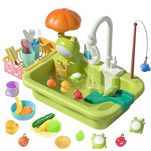 Cute Stone Play Sink with Running Water Toy: $31.44