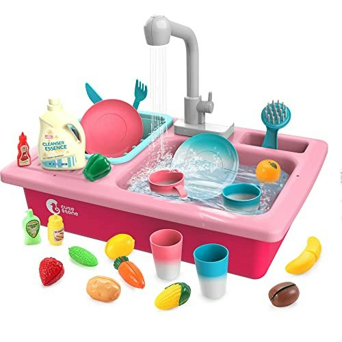 Cute Stone Color-Changing Play Kitchen Sink Toy: $31.44