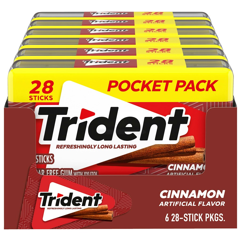 Trident Cinnamon Sugar Free Chewing Gum 6-Pack: $19
