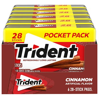 Trident Cinnamon Sugar Free Chewing Gum 6-Pack for $19 + free shipping w/ Prime