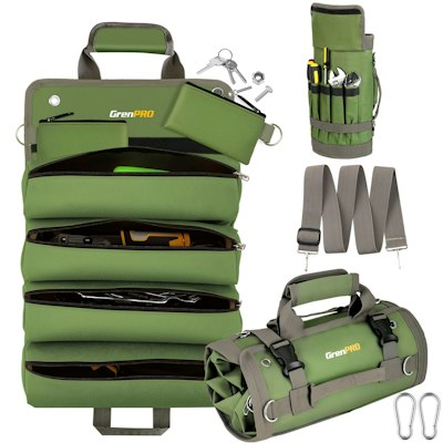 Roll Up Tool Bag w/ Detachable Pouches for $11 + free shipping w/ Prime