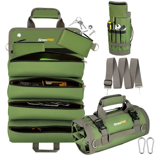 Roll Up Tool Bag w/ Detachable Pouches for $11 + free shipping w/ Prime