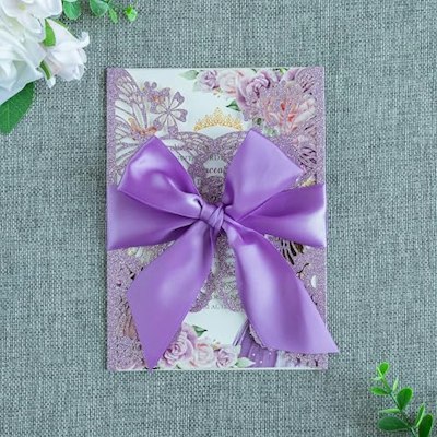 Feiyi Butterfly Quinceanera Invitation Cards 20-Pack for $24 + free shipping w/ Prime