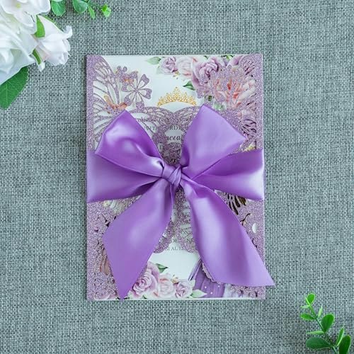 Feiyi Butterfly Quinceanera Invitation Cards 20-Pack: $23.74