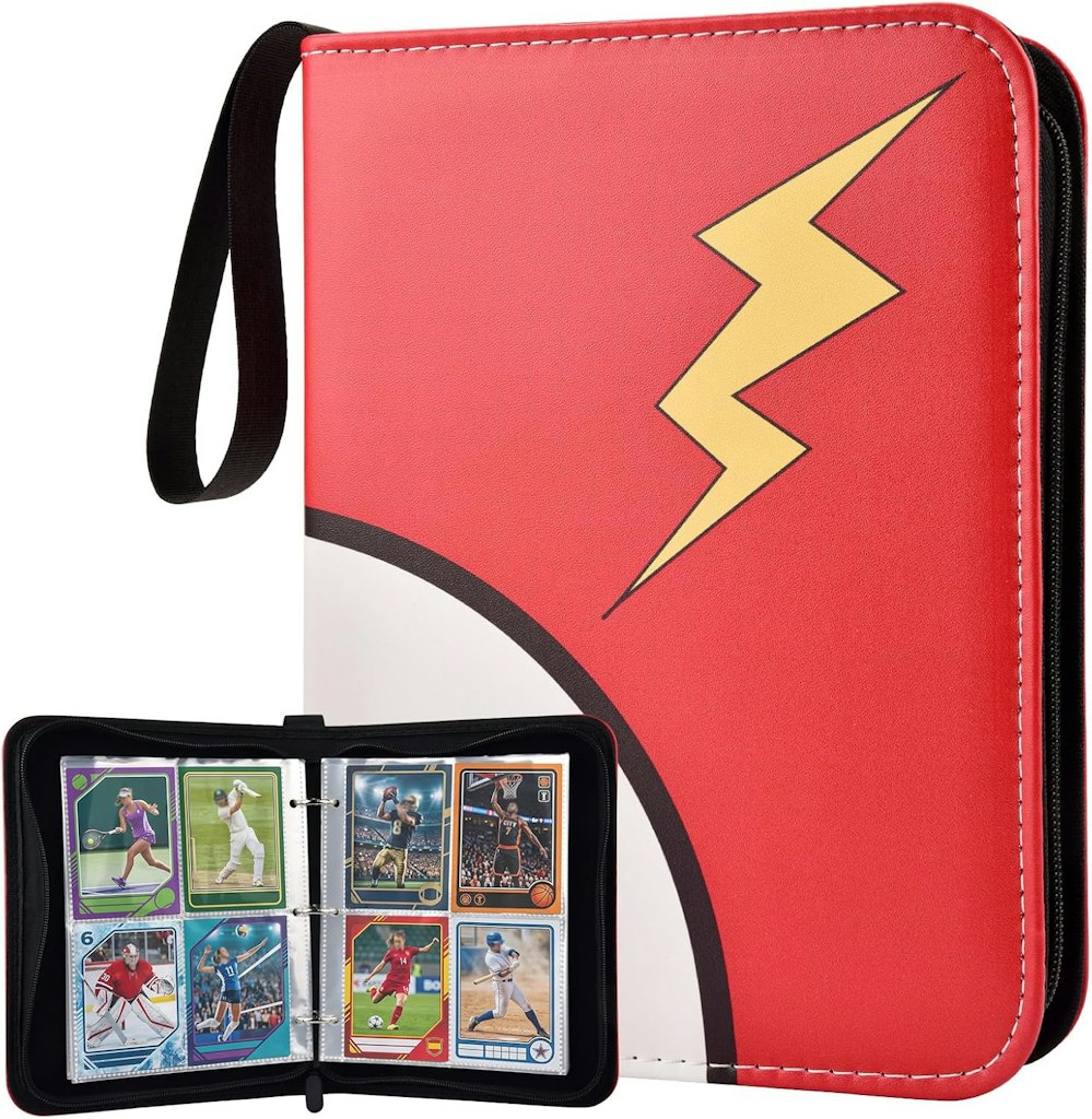 Portable 4-Pocket Trading Card Binder: $13