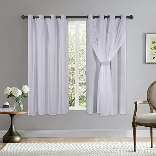 Bonzer Blackout Curtains with Sheer Overlay: $44.49 Bonzer Blackout Curtains with Sheer Overlay: $44.49