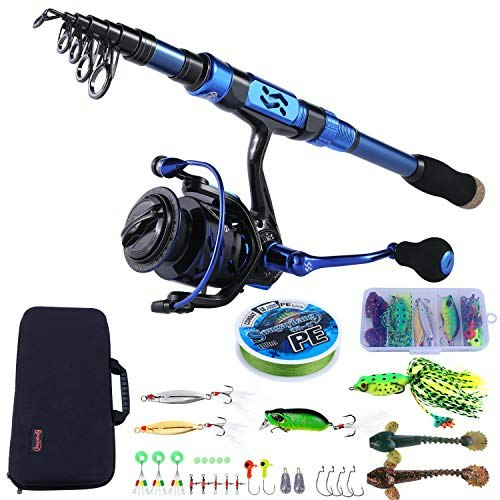 Sougayilang 7.87ft Carbon Fiber Telescopic Fishing Rod and Spinning Reel Combo: $55.98 Sougayilang 7.87ft Carbon Fiber Telescopic Fishing Rod and Spinning Reel Combo: $55.98
