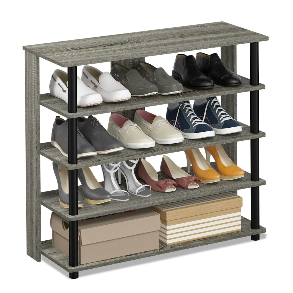 Furinno Turn-N-Tube 5-Tier Shoe Rack: $20