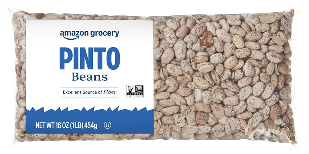 Amazon Grocery Pinto Beans 16-oz. Bag: 76 cents