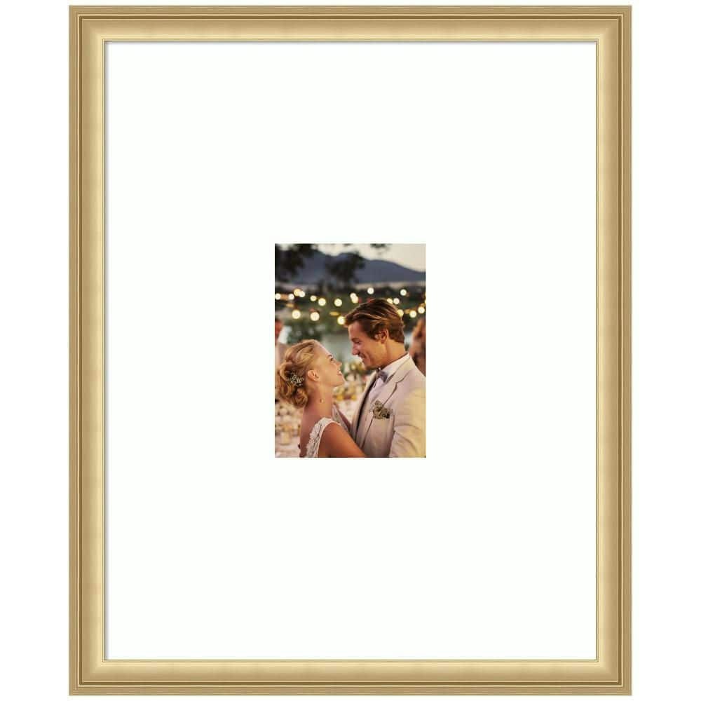 Florence 16" x 20" Matted to 5" x 7" Gold Plastic Picture Frame: $85.99