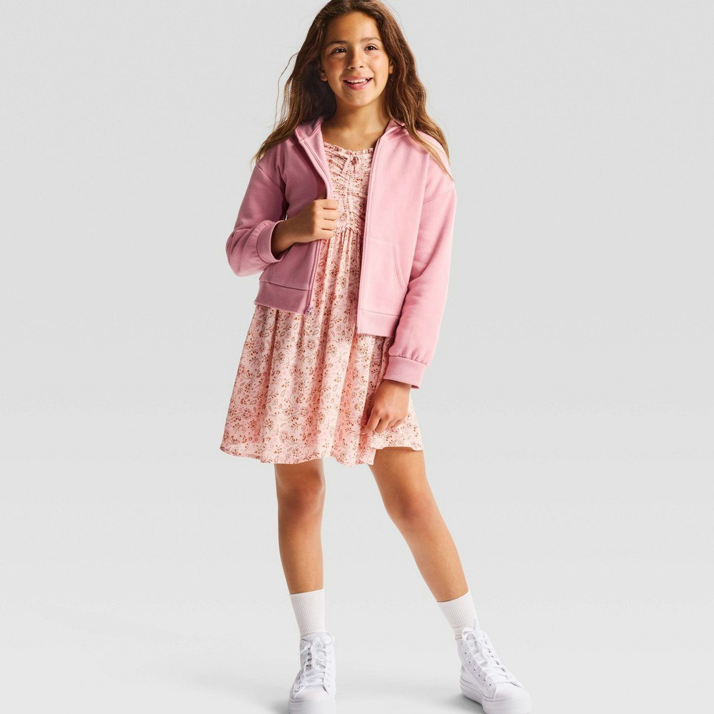 Cat & Jack Girls' Fleece Zip-Up Hoodie: $12 Cat & Jack Girls' Fleece Zip-Up Hoodie: $12