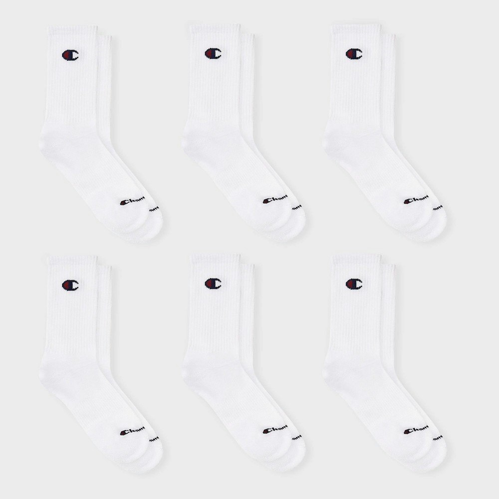 Champion Iconic Essentials Women's Cushioned Crew Socks 6-Pack: $15 Champion Iconic Essentials Women's Cushioned Crew Socks 6-Pack: $15