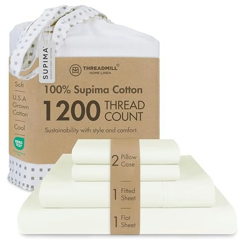 Threadmill 1,200 Thread Count Supima Cotton Queen Sheet Set: $144.49