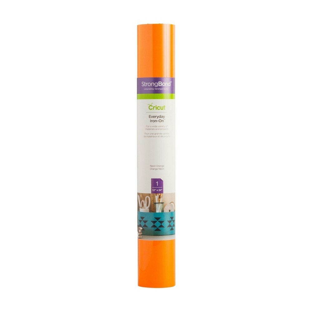 Cricut 12" x 24" Neon Orange Everyday Iron-On Vinyl: $6.49 Cricut 12" x 24" Neon Orange Everyday Iron-On Vinyl: $6.49