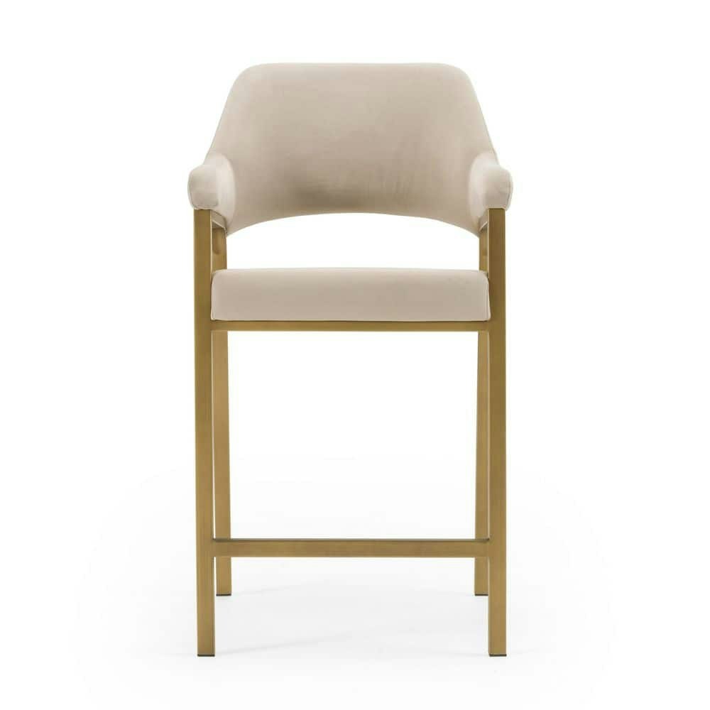 Modrest George Modern Beige Fabric Counter Stool: $400 Modrest George Modern Beige Fabric Counter Stool: $400
