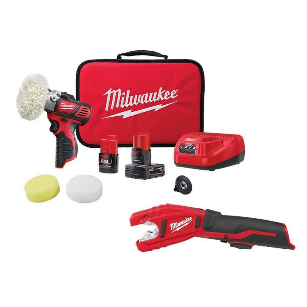 Milwaukee M12 Cordless Variable Speed Polisher Sander and Copper Tubing Cutter Kit: $478 Milwaukee M12 Cordless Variable Speed Polisher Sander and Copper Tubing Cutter Kit: $478