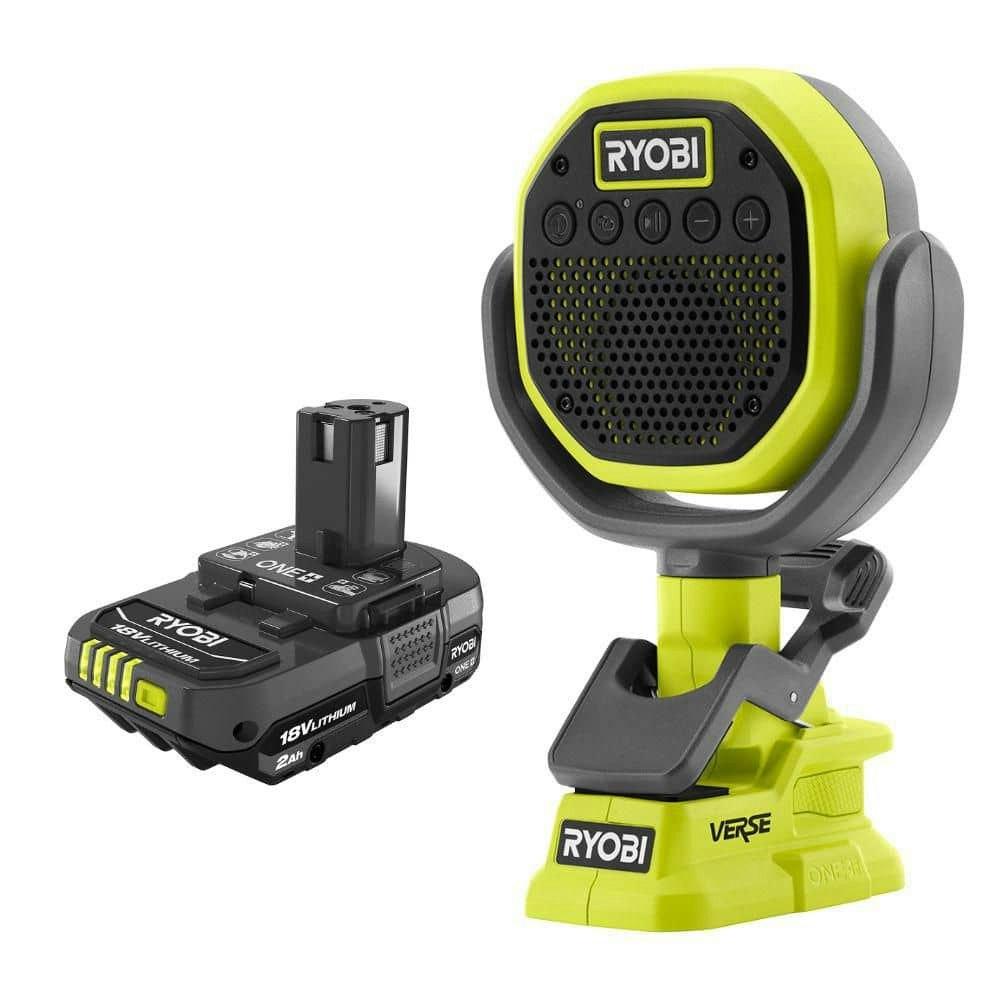 Ryobi 18V Verse Cordless Clamp Speaker w/ 2.0Ah Battery: $153 Ryobi 18V Verse Cordless Clamp Speaker w/ 2.0Ah Battery: $153