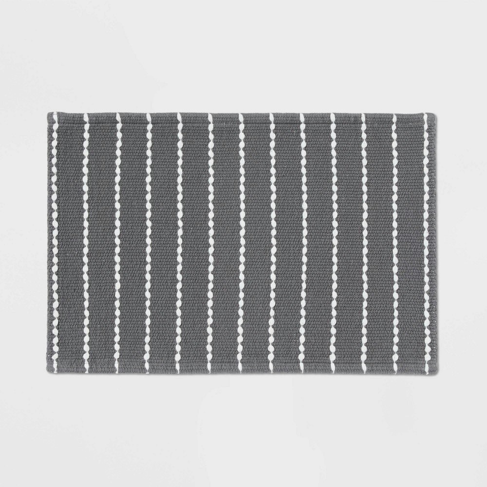 Threshold 20"x30" Performance Plus Striped Bath Rug: $18 Threshold 20"x30" Performance Plus Striped Bath Rug: $18