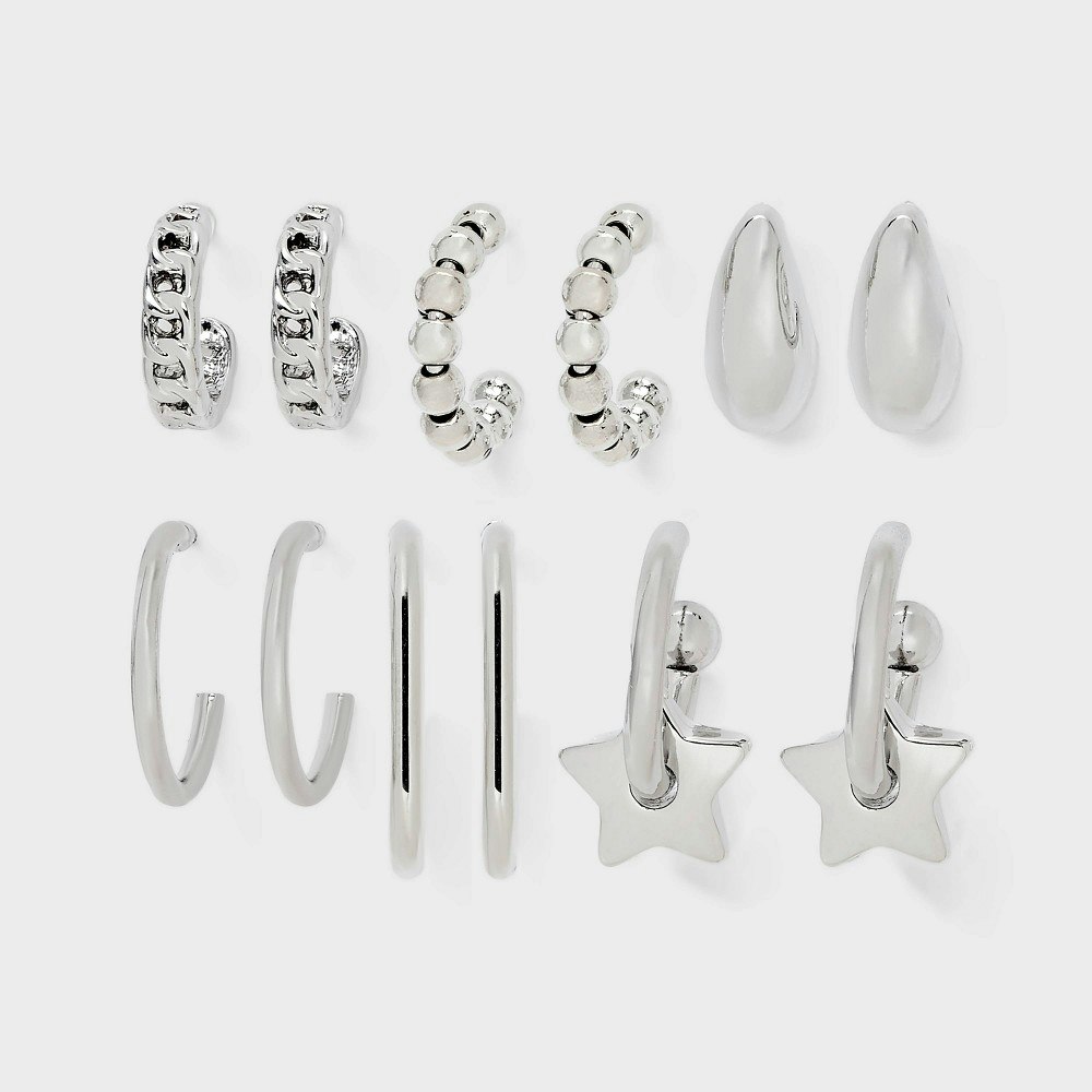 Art Class Girls' Hoop Earring 6-Pack: $6